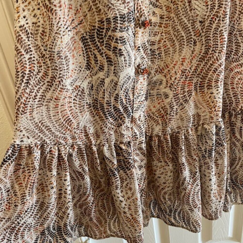 Brown and Cream Exquise Anthropologie Maxi Dress Size XL - Picture 8 of 8
